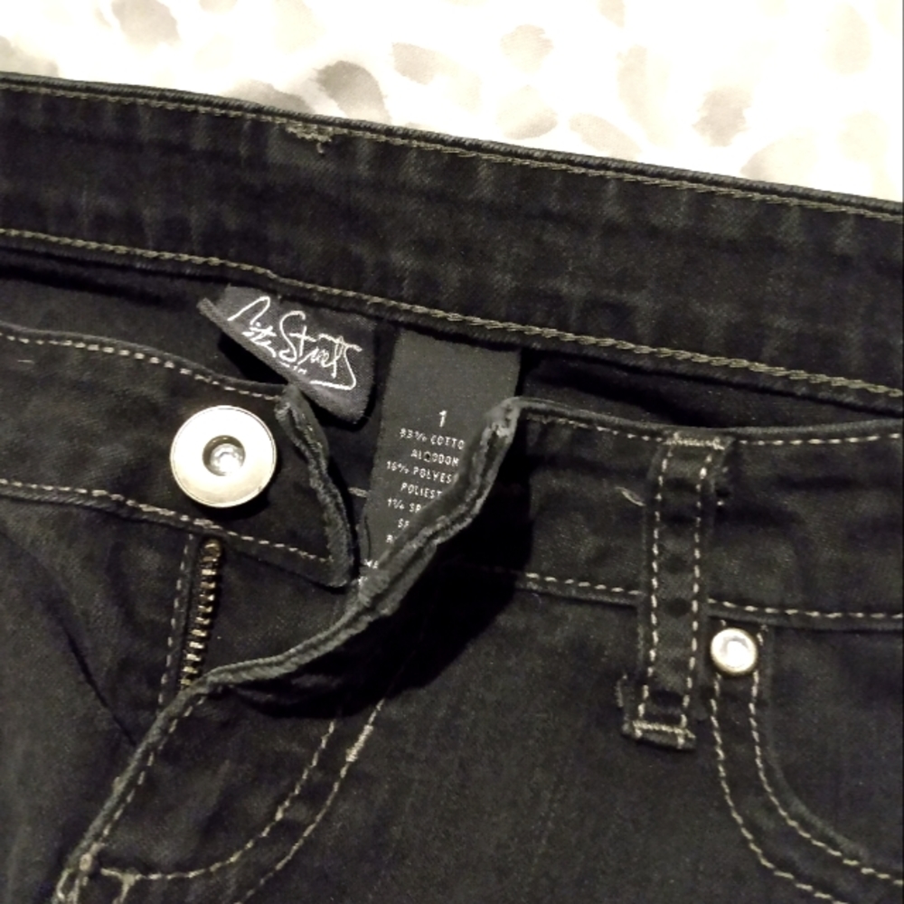 City Streets black denim shorty shorts - Picture 6 of 7